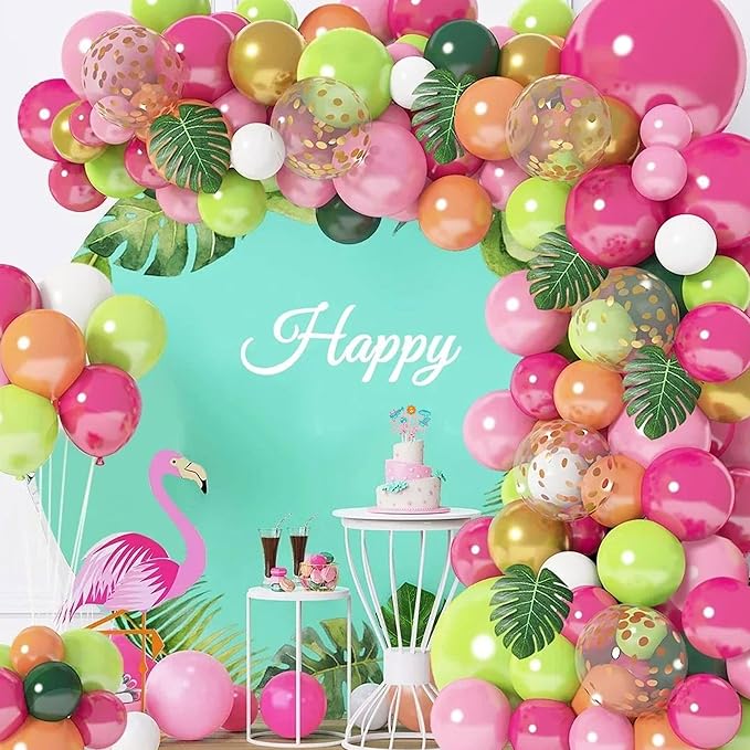 1 Pack Summer Beach Happy Birthday Cake Topper Tropical Hawaiian Water Gun Cake Pick Glitter Umbrella Pool Holiday Cupcake Decoration for Summer Baby Shower Birthday Party Supplies Pink