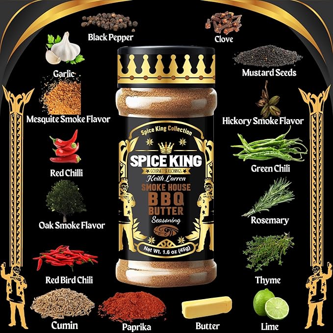 Spice King Smoke House BBQ Seasoning ??1.8 Oz Shaker Bottle ??Gourmet BBQ Rub for Smoking & Grilling ??Bold, Smoky BBQ Flavor for Chicken, Ribs, Pork, Beef, and More