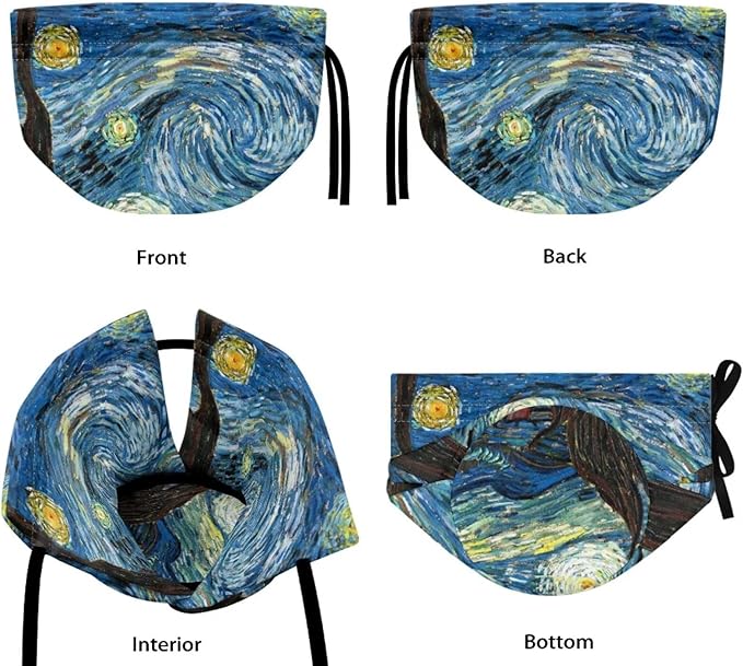 Starry Night Oil Painting Tea Pot Cosy Dust Proof Insulating Tea Pot Cozies for Teapots Kitchen Accessory Home Table Decorative Breakfast Warmer Teapot Cozies
