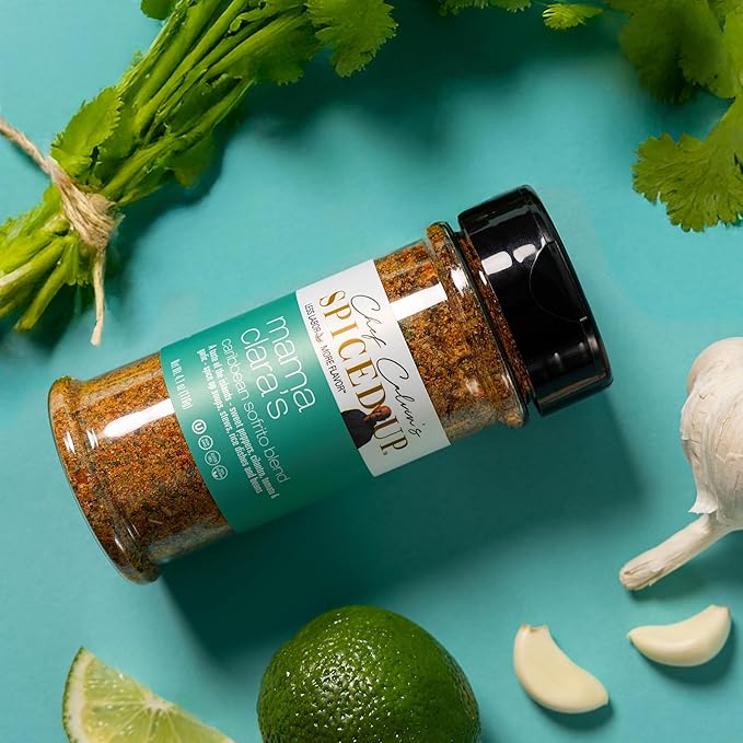Spiced Up Mama Clara Sofrito Seasoning ??Latin-Inspired Blend with Tomato, Garlic, Onion & Herbs ??Bold Sofrito-Style Spice for Rice, Beans, Soups & Stews ??Vegan, Non-GMO, Gluten-Free ??4.1 oz