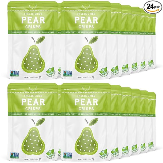 Nature?™s Turn Freeze-Dried Fruit Snacks, Pear Crisps, Pack of 24 (0.35 oz Each)