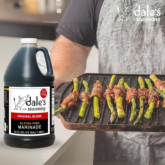 Original Steak, Poultry and Vegetable Seasoning By Dale's, Gluten Free | Delicious on All Meats, Fish, and Vegetables | 64 oz Bottle (2) | No Long Marinating, Savory Blend of Exotic Spice! Family Size