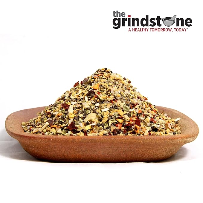 The Grindstone, Austin Steak Rub, Salt-Free dry rub for steaks, tacos, burgers, veggie burgers, stuffing, glass Jar with sifter, 2.8 oz, Pack of 2
