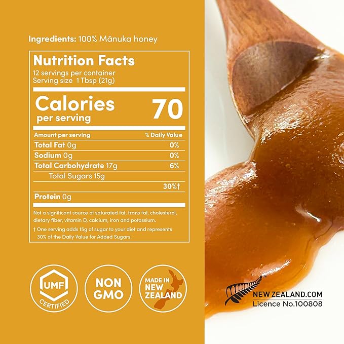 Me Today Manuka Honey, UMF 10+/MGO 261+ from New Zealand Authentic, Raw & Unpasteurized Honey | Raw Manuka Honey for Daily Wellness Support | Delicious Honey Crafted by Bees in 8.8oz