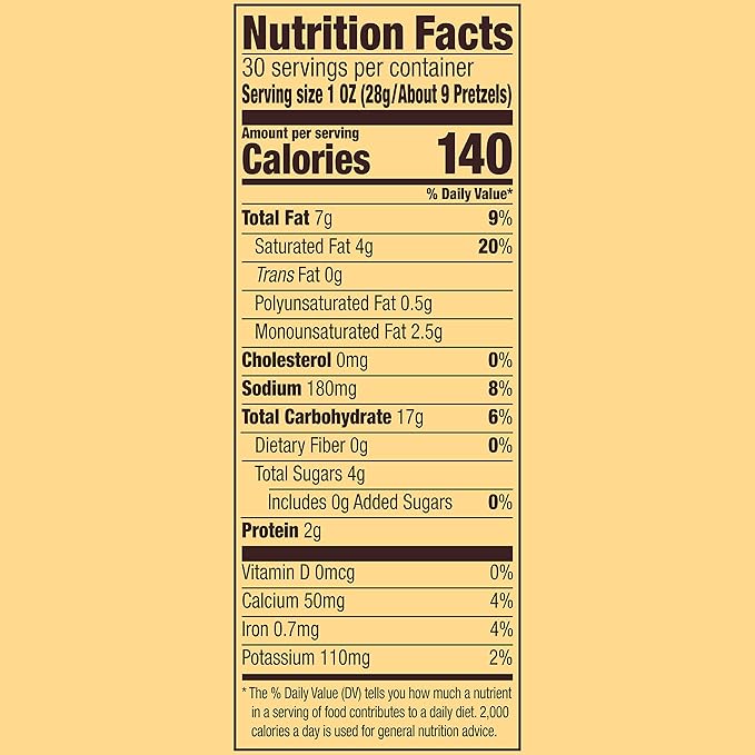 Snyder's of Hanover Pretzel Sandwiches, Cheddar Cheese, Snack Packs, 30 Ct (Pack of 2)