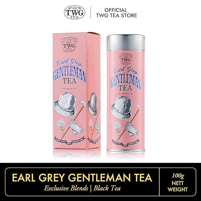 TWG Tea | Earl Grey Gentleman | Black Tea | Bergarmot & Rose | Haute Couture Tin, 100g | Gift Set