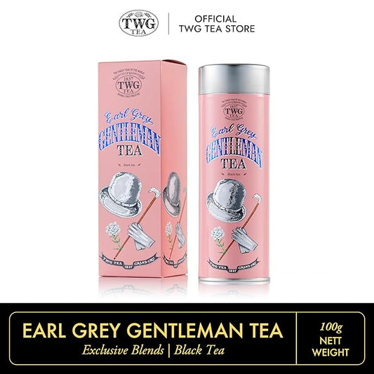 TWG Tea | Earl Grey Gentleman | Black Tea | Bergarmot & Rose | Haute Couture Tin, 100g | Gift Set