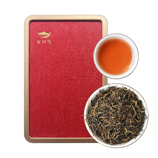 KHS Organic Selenium Tea, 3.17 OZ USDA Certified Chinese Yunnan Black Selenium-rich Tea, Health & Refreshment, No Dust Production Workshop, Natural Organic Planting Perfect for Hot Brew