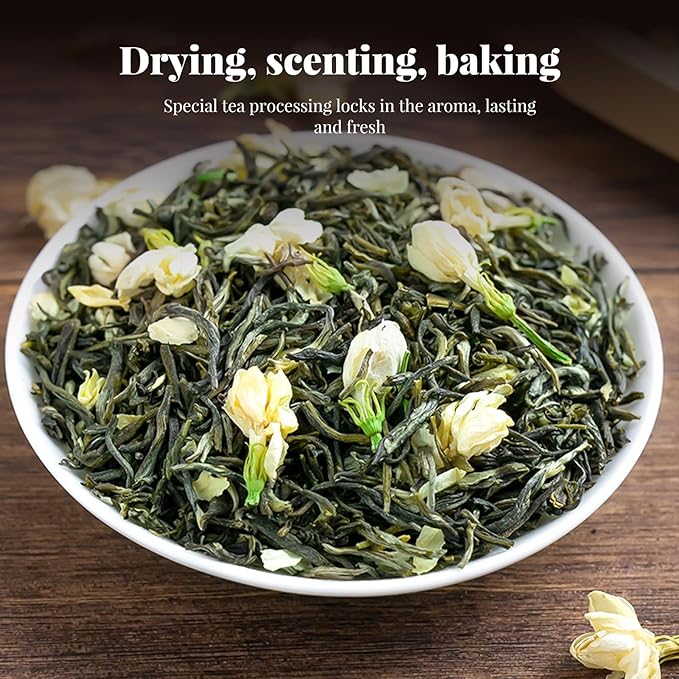 The Spring Tea Premium Grade Ancient Tree Black Tea & Jasmine Tea From Wild 300+ Year Old Tree, Loose Leaf with Dual Tea Collection, Just harvested in Spring 2025, Exquisite, Handpicked, Gift Package, 3.5oz/100g