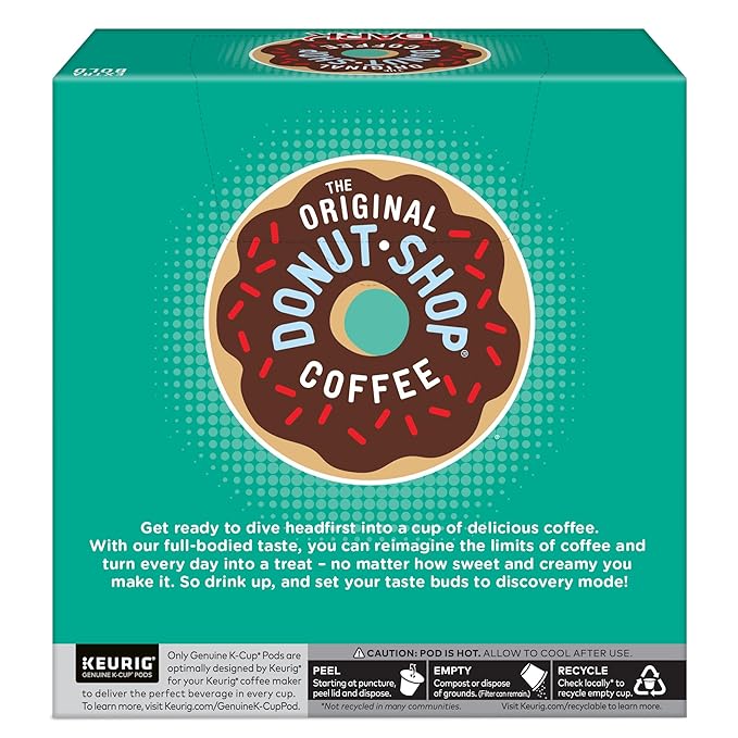 The Original Donut Shop Dark, Keurig Single Serve K-Cup Pods, Dark Roast Coffee Pods, 32 Count