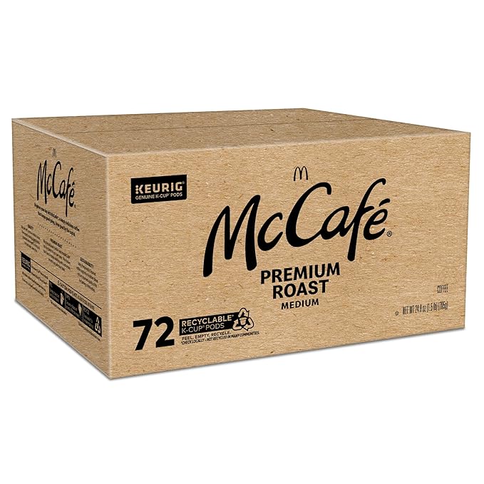 McCafe Premium Roast Coffee, Keurig Single-Serve K-Cup Pods, Medium Roast, 72 Count