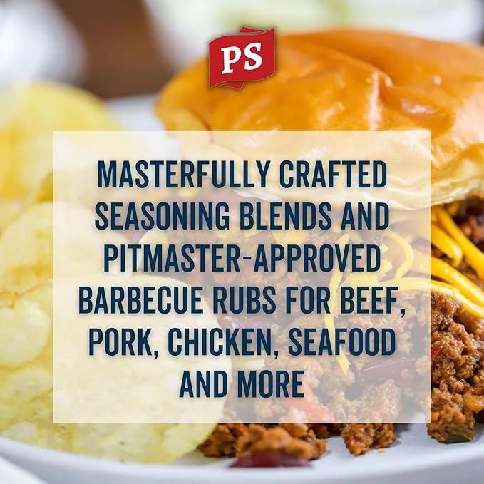 PS Seasoning Texas-Style Brisket Rodeo Rub - Dry BBQ Rubs and Spices for Grilling, Smoking, Roasting - Smoky Texas Flavor, BBQ Seasoning Spice Blend for Beef Brisket, Steak, Pulled Pork, Chicken