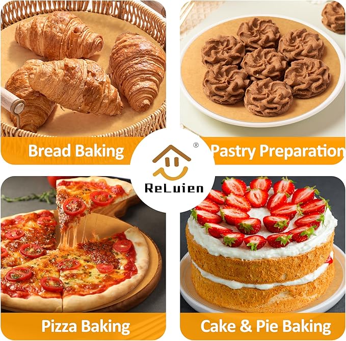 8 Inch Parchment Paper Rounds,200Pcs Non-Stick Unbleached Baking Parchment Rounds for Air Fryer,Round Cake Pan, Springform Pan, Tortilla Press and More