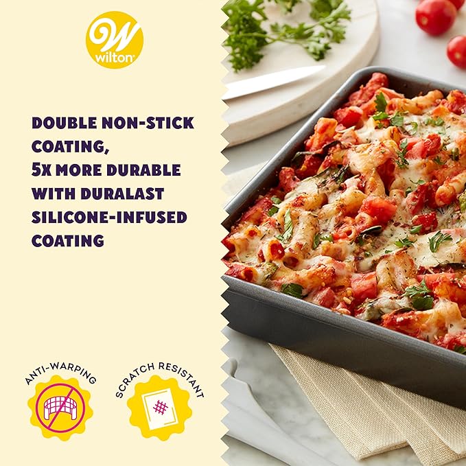 Wilton Platinum Premium Non-Stick Anti-Warp Bakeware, Made without PFAs, Square Pan, 9 x 9 x 2 in, Packaging May Vary