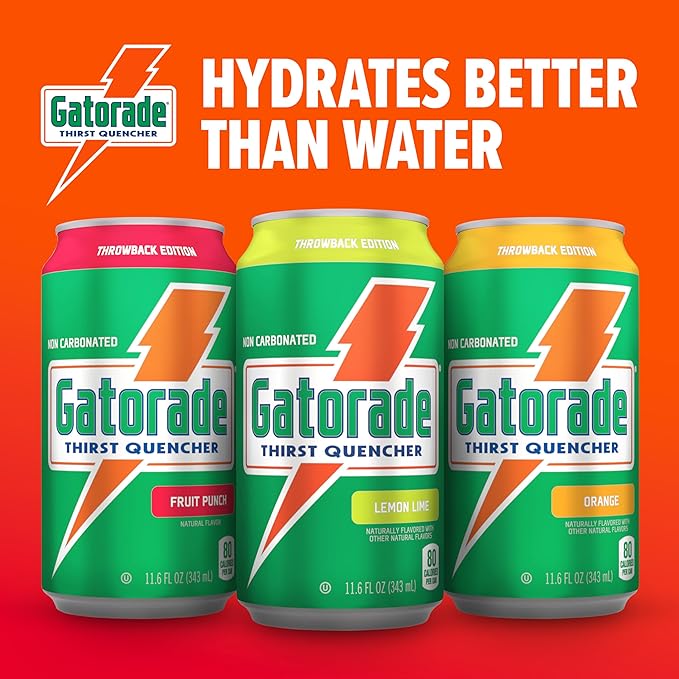 Gatorade Thirst Quencher, Fruit Punch, 12 Fl Oz Cans (Pack of 18)