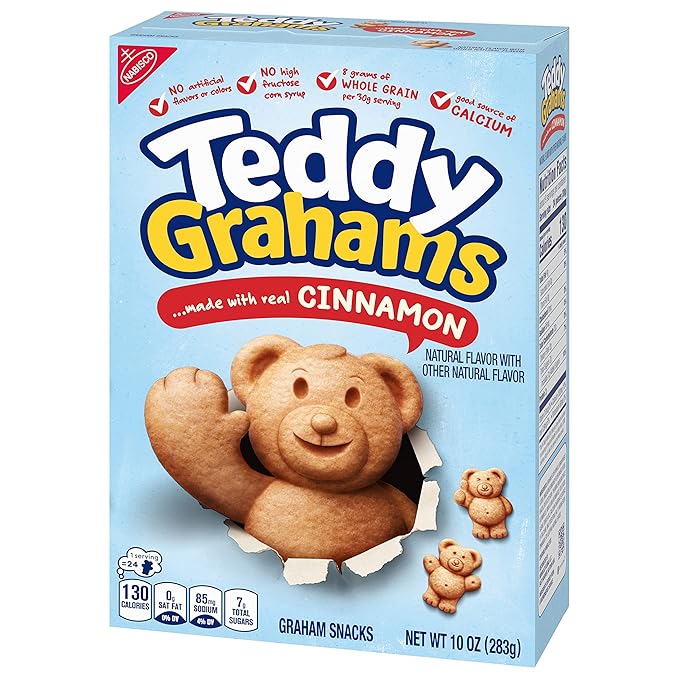 TEDDY GRAHAMS Cinnamon Graham Snacks, Bulk Kids Snacks, 6 - 10 oz Boxes