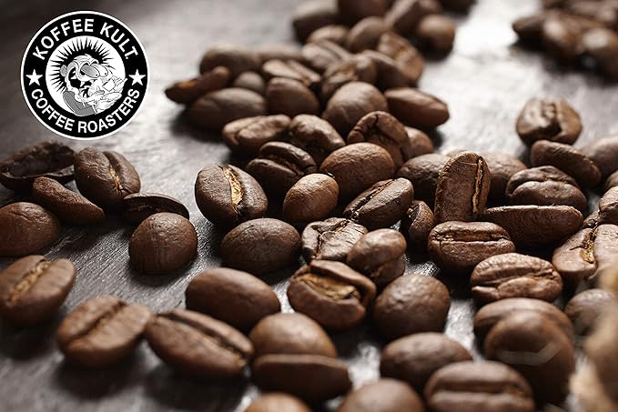 Koffee Kult Thunder Bolt Dark French Roast Whole Bean Coffee - Small Batch 100% Arabica Gourmet Blend, Bold and Well Balanced, 80oz Resealable Package