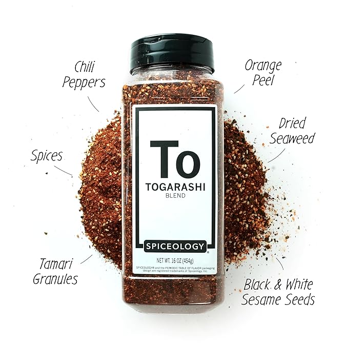 Spiceology - Togarashi Japanese 7 Spice Blend - Gluten-Free Japanese Ramen, Rice, and Sushi Seasoning with Umami Flavor - Togarashi Japanese Spice Mix for Ramen Noodles, Vegetables, Meats - 16 oz