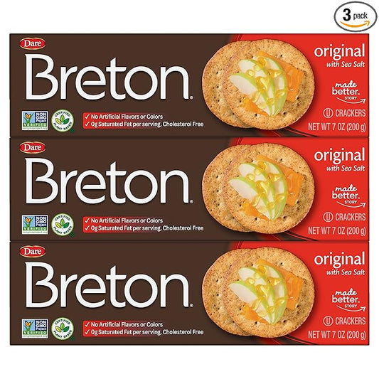 Breton Original Crackers 7 Ounce Pack of 3