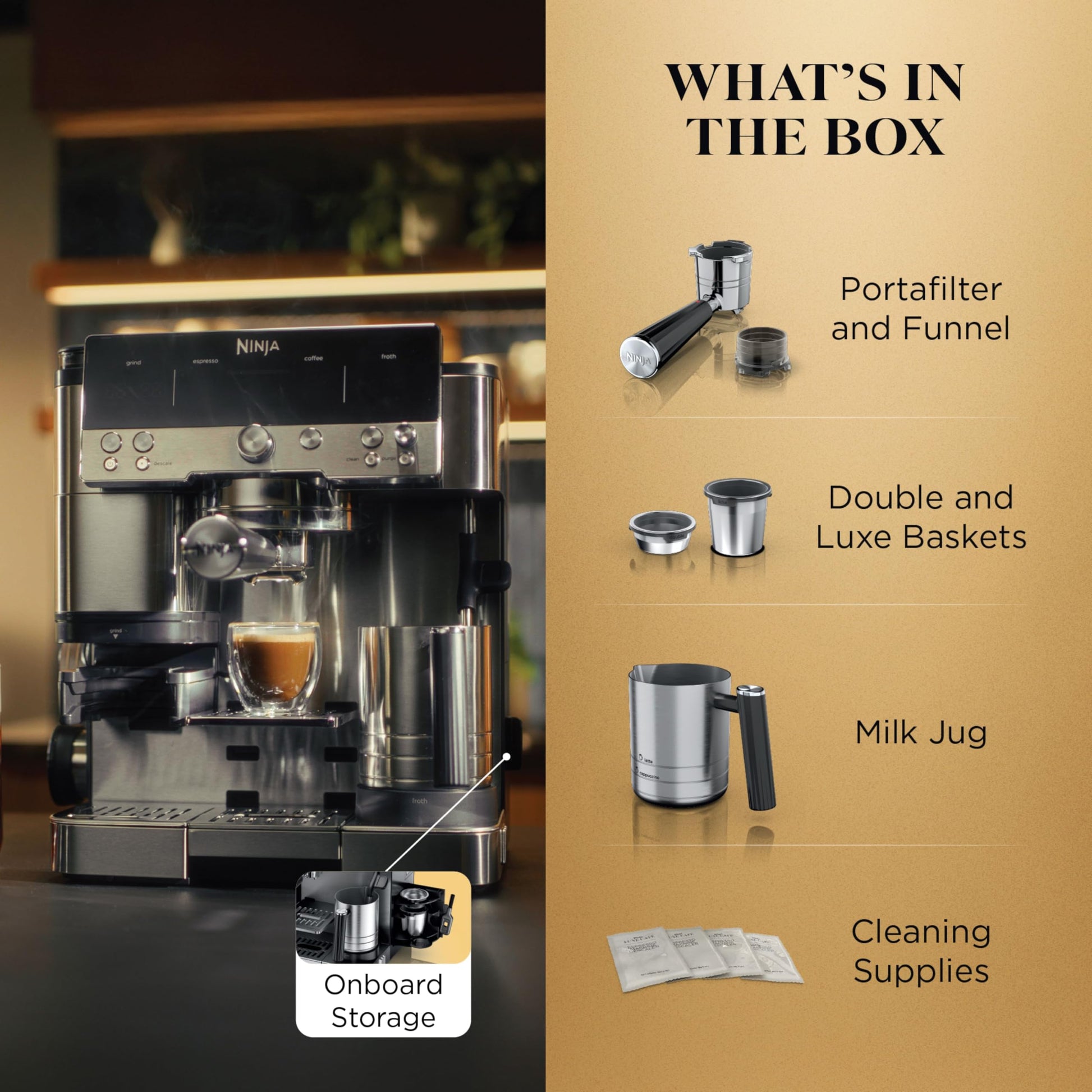 Ninja Luxe Café Premier 3-in-1 Espresso Machine, Drip Coffee, & Cold Brew