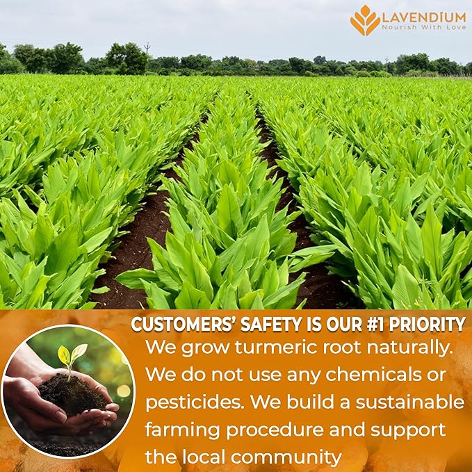 20oz (1.25 lbs) Turmeric Powder, 100% Natural & Pure, Ground, Seasoning Root Powder, No Additives, No Gluten, Vegan.