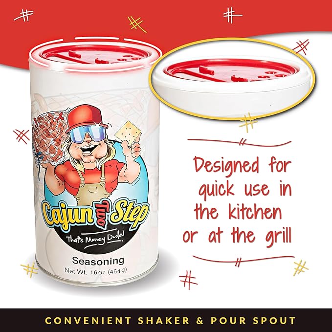 Cajun Two Step Seasoning by StaleKracker - 1 pck, Original Seasoning for Authentic Creole Louisiana Cuisine (16 oz.)