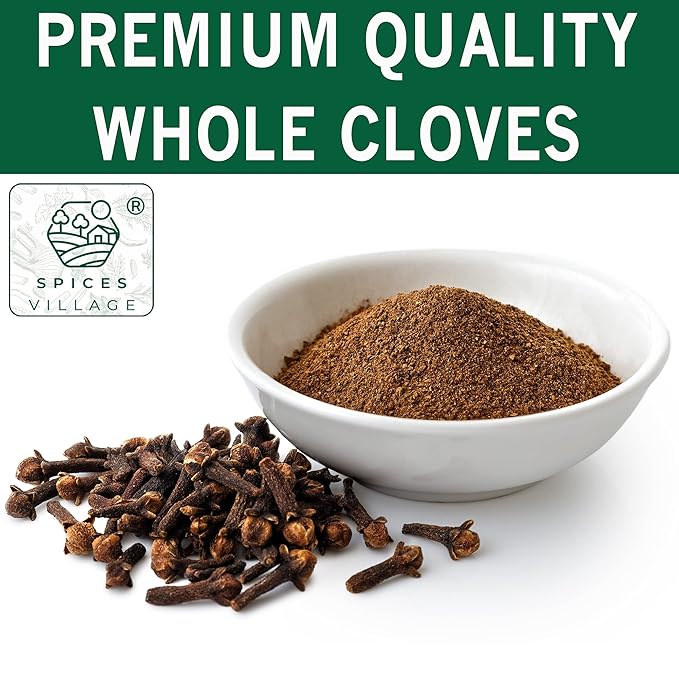 Spices Village Ground Cloves, 8 Ounces, Ground Clove Spice fot Tea, Richly Flavored Cloves Powder for Curries, Pickles and Pumpkin Spices - Certified Kosher, Gluten Free, Non GMO, Resealable Bulk Bag