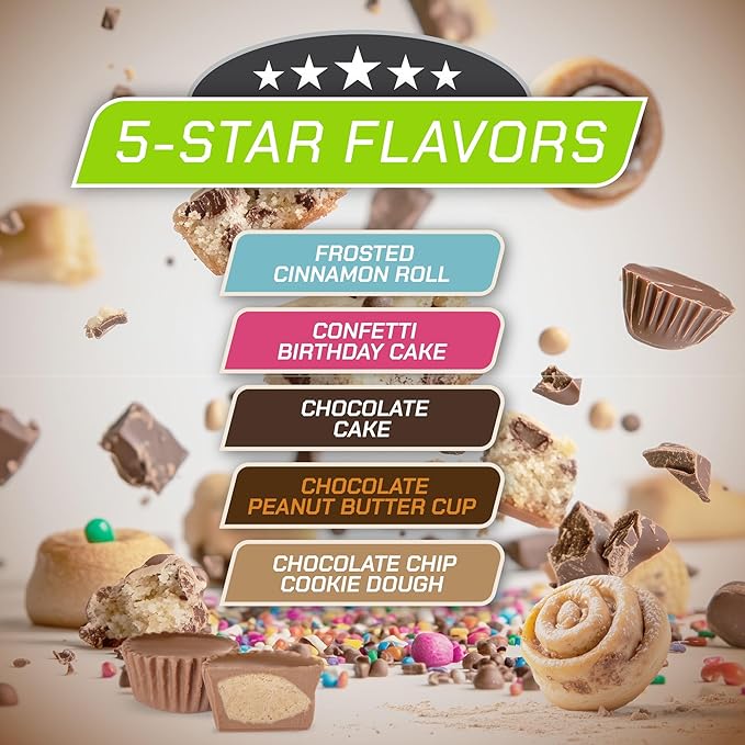 MusclePharm Combat Sport Bar, Chocolate Chip Cookie Dough, High Protein Bars, Combat Cravings, Fuel Performance & Meet Energy Demands, 20g Protein from Whey Protein, 5g Fiber, Gluten Free, 12 Bars