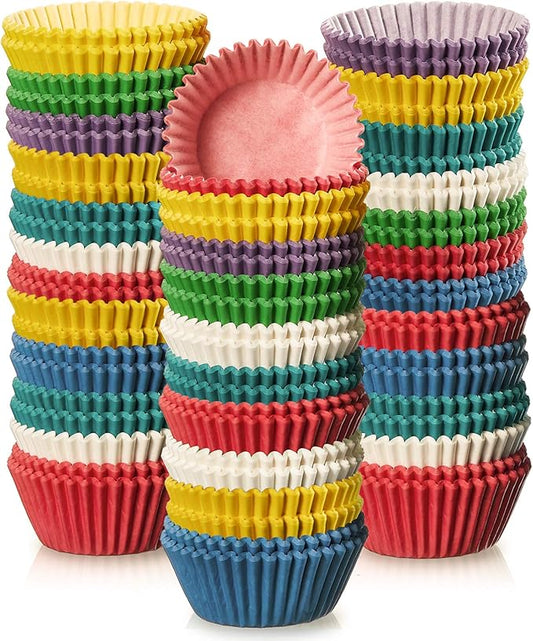 Zonon 1000 Counts Cupcake Liners for Baking Liners Paper Cupcake Wrappers Bulk Cup Cake Cases Muffin Baking Paper Cups for Candy Cooking(Assorted Colors,1.18 Inch-mini Size)