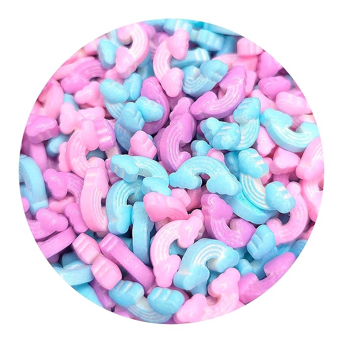 NCS Pink, Purple, and Blue Rainbow with Clouds Edible Candy Sprinkles, 8 ounces - Great for Cupcakes, Cookies, Cakes, Cakes Pops, Donuts