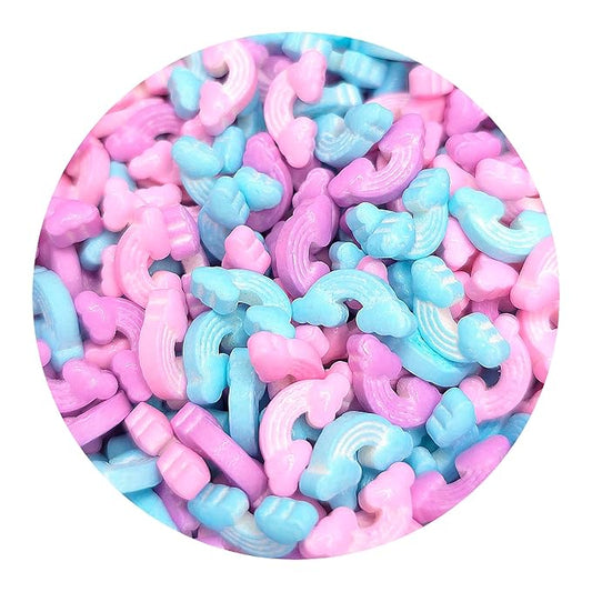 NCS Pink, Purple, and Blue Rainbow with Clouds Edible Candy Sprinkles, 8 ounces - Great for Cupcakes, Cookies, Cakes, Cakes Pops, Donuts