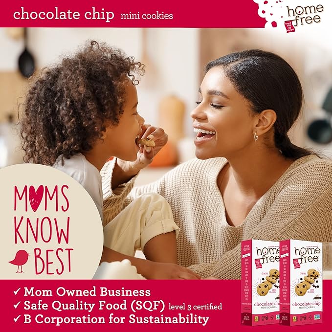 Homefree Treats You Can Trust Gluten Free Mini Cookies, Chocolate Chip, 5 Ounce