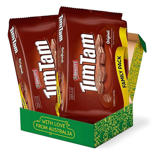 Tim Tam Original Family (2 Pack) - Australian Biscuits Snacks Includes 40 Pieces - Gift Box - Shipped from Australia