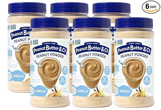 Peanut Butter & Co. Vanilla Peanut Powder, Non-GMO Project Verified, Gluten Free, Vegan, 6.5 Ounce (Pack of 6)