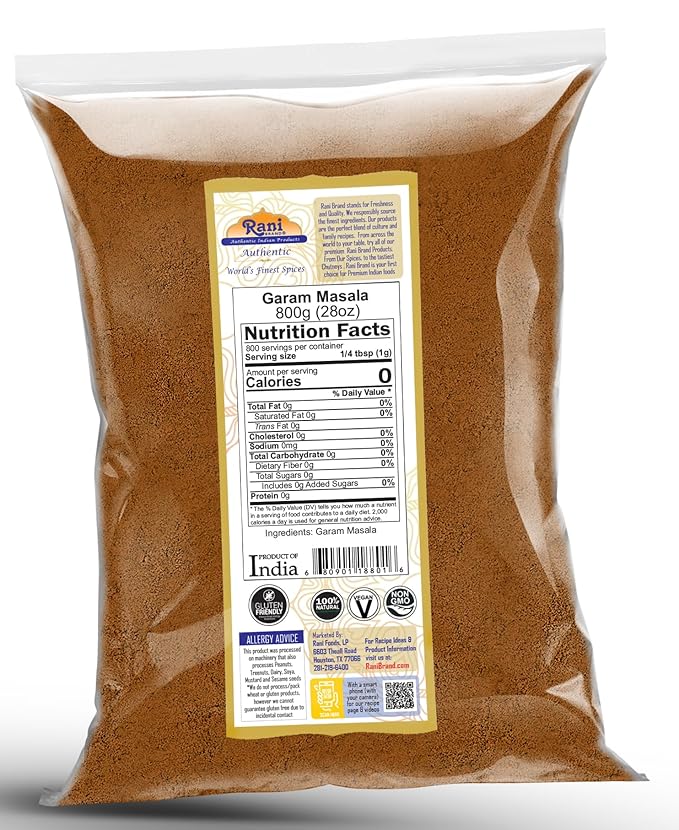 Rani Garam Masala Indian 11-Spice Blend 28oz (800g) ~ All Natural, Salt-Free | Vegan | No Colors | Gluten Friendly | NON-GMO | Kosher | Indian Origin