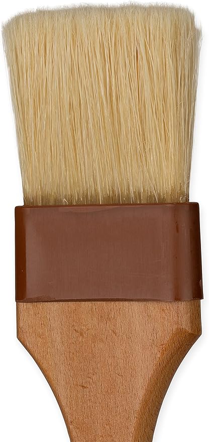 SPARTA 4037400 Boarhair Wide Brush, Flat Brush with Handle Hole, 8.25"L x 2"W, Wood Handle