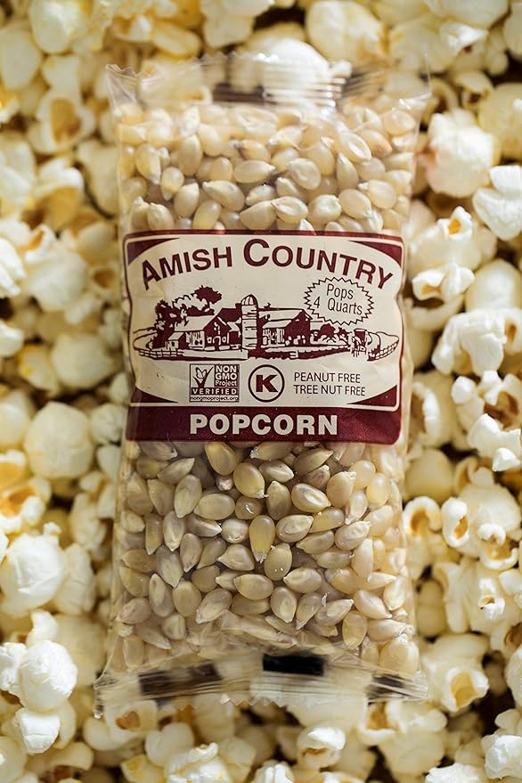 Amish Country Popcorn | 10-4 oz Bags | Medium White Popcorn Kernels | Old Fashioned, Non-GMO and Gluten Free