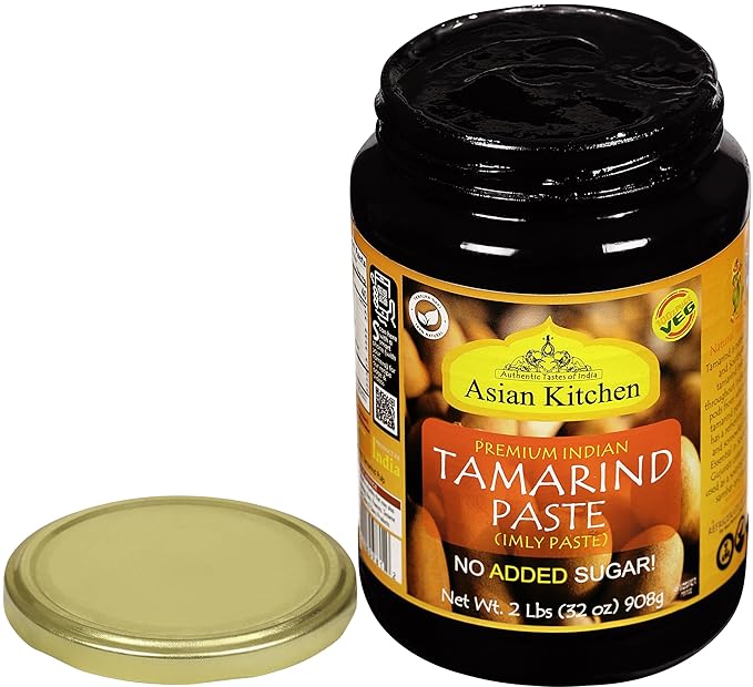 Asian Kitchen Tamarind Paste Puree (Imli) 32oz (908g) 2lbs Glass Jar, Gluten Free, No added sugar ~ All Natural | Vegan | NON-GMO | No Colors | Indian Origin
