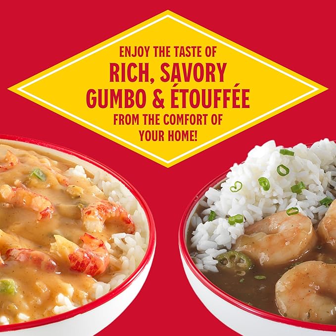 Louisiana Fish Fry Products 3 Flavor - 6 Pack Variety Bundle: (2) Lousiana Cajun Etouffee Base, (2) Louisiana Cajun Gumbo Base, and (2) Louisiana Fruit Cobbler Mix, 2.65-10.58 oz. Ea.