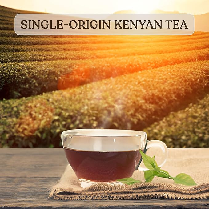 Akina Single-Origin Ginger Tea Bags | 100% Naturally Flavored Black Tea, Kenyan Origin, Gourmet, Hot Beverage (20 Envelope Bags, 40g)