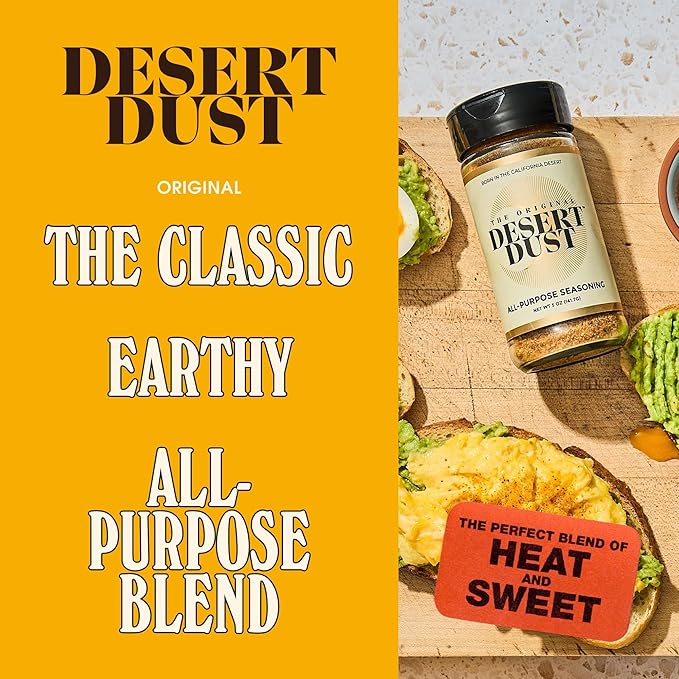 Desert Dust All-Purpose Seasoning ??Smoky, Earthy & Sweet with Organic Date Sugar | Versatile Rub for Steak, Chicken, Fish, Veggies & More | Gourmet BBQ & Grilling Spice Blend (5oz,Original)