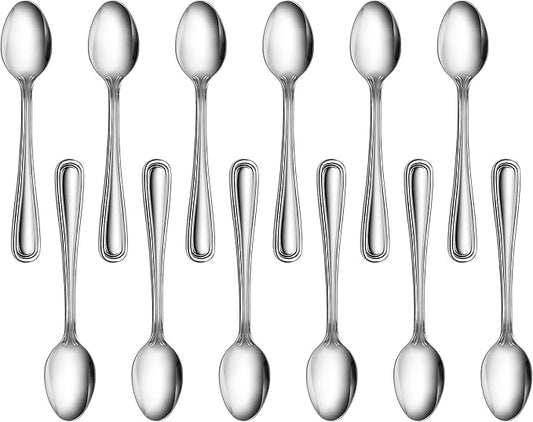 New Star Foodservice 1029871 Slimline Pattern, 18/0 Stainless Steel, Coffee Spoon, 4.75-Inch, Set of 12