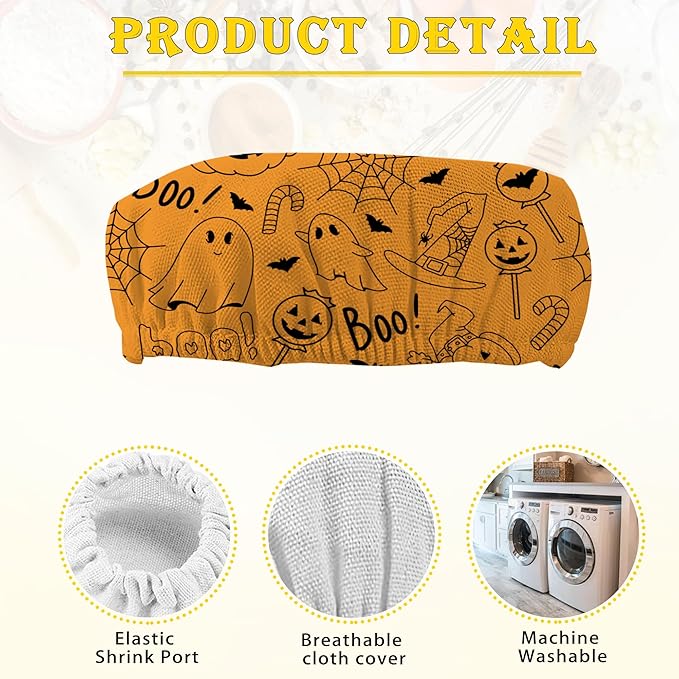 Halloween Pumpkin 5-Pack Cloth Covers for Sourdough Starter Jar, Cloth Covers Reusable Lid Top Cover Sourdough Proofing Bread Fermentation Baking Supplies for 3-4 Inch Jar Mouth