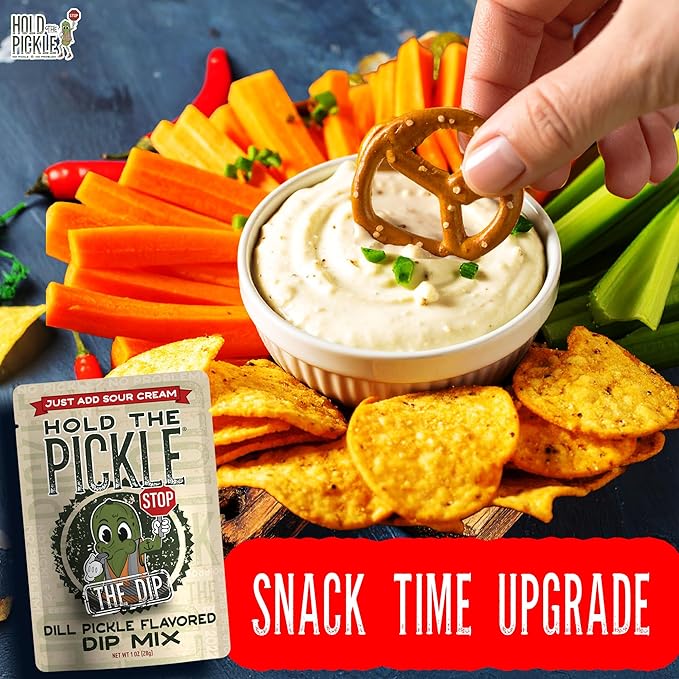 Hold The Pickle Dill Pickle Seasoning Dip Mix ??Vegan Dill Pickle Seasoning for Cooking, Popcorn, Chips & More ??All Natural, Non-GMO, Gluten Free, Kosher - 3 Pack