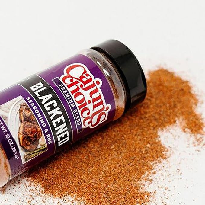 Blackened Seasoning 10 oz Shaker – Ideal for Grilling or Cooking Fish, Chicken, Pork, Steak, Vegetables, Burgers, Salmon, Soups & More – Adds Authentic Louisiana Flavor - By Cajun's Choice