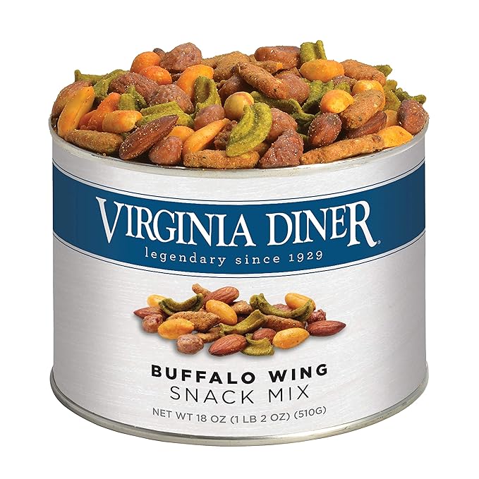 Virginia Diner Buffalo Trail Mix Gourmet Snack with Butter Toasted and Buffalo Virginia Peanuts, Sesame Sticks, Guac Bites, and Almonds 1.1 Pound (Pack of 1) Buffalo Trail Mix