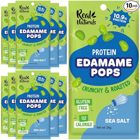 Crunchy roasted Edamame Beans snack (10 Pack sea salt) high Protein snack dry roasted edamame. Healthy keto snacks for adults & kids low carb vegan protein snacks vegan gluten free. Japanese food