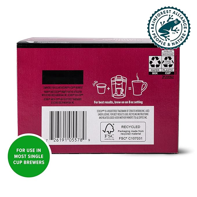 Wawa Colombian Medium Roast Single Cup Coffee Pods, 12 Pods, 1 Box, Medium Bodied Blend, Chocolate & Fruit Notes, Single Serve, 100% More Responsibly Sourced from Rainforest Alliance Certified Farms