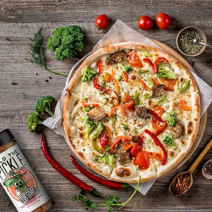 Hold The Pickle Tex Mex Pickle Seasoning - For Popcorn, Cooking - TexMex Flavored Dill Pickles Seasoning - Vegan, Non-GMO, Gluten Free, Kosher Certified, 4.3 Oz Shaker