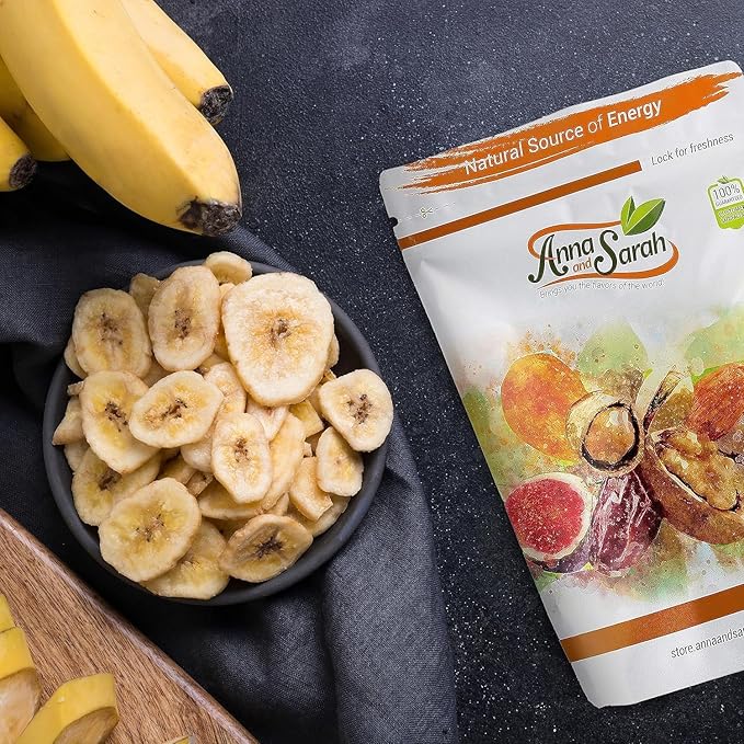 Anna and Sarah Organic Banana Chips, 3 Lbs Sweetened, Unsulfured, Non-GMO, Kosher, Vegan, Bulk in Resealable bag 48 Oz
